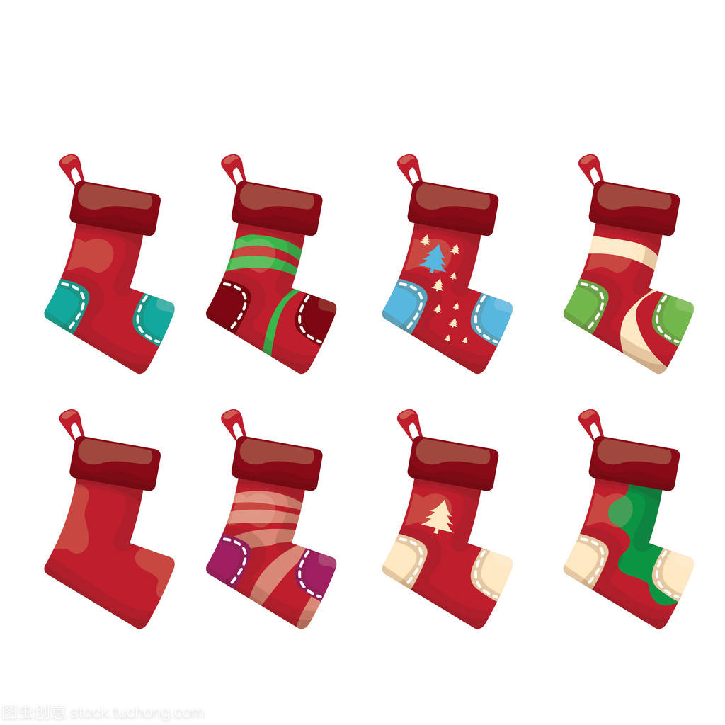 冬日童趣 矢量卡通可愛圣誕襪的溫暖設(shè)計(jì)